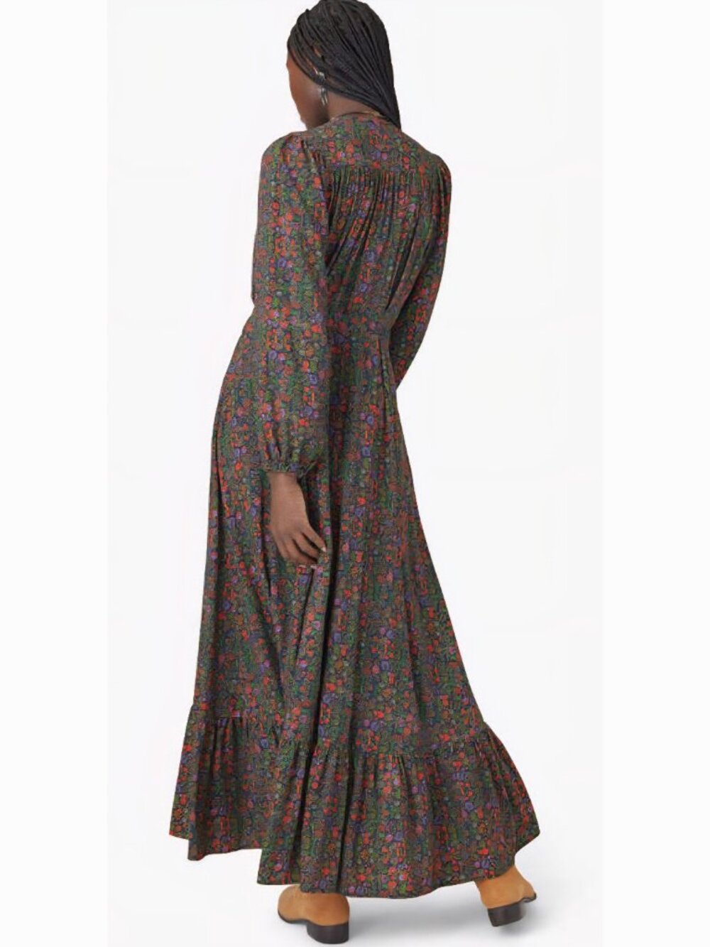 Xirena Esme Maxi Dress Floral Print Women’s Navy Blue Multi size small - Picture 9 of 10